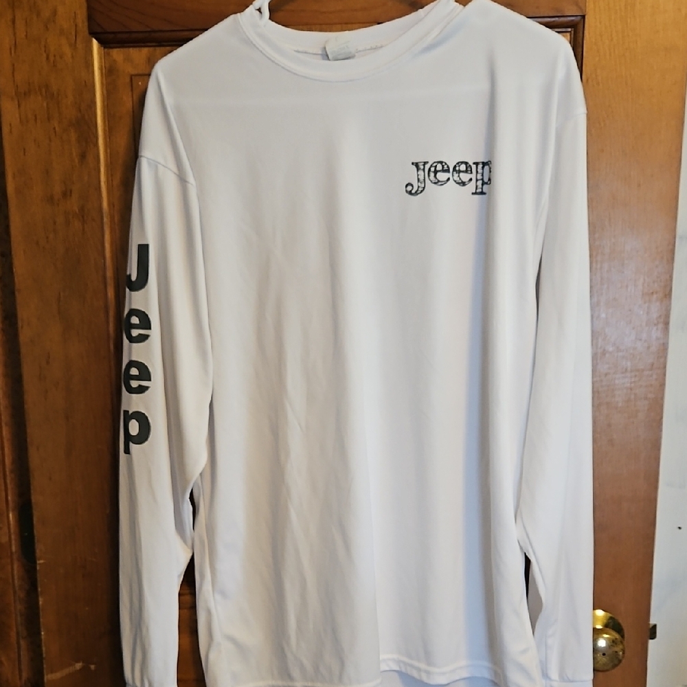 Jeep Men's Classic White Long Sleeve Tee